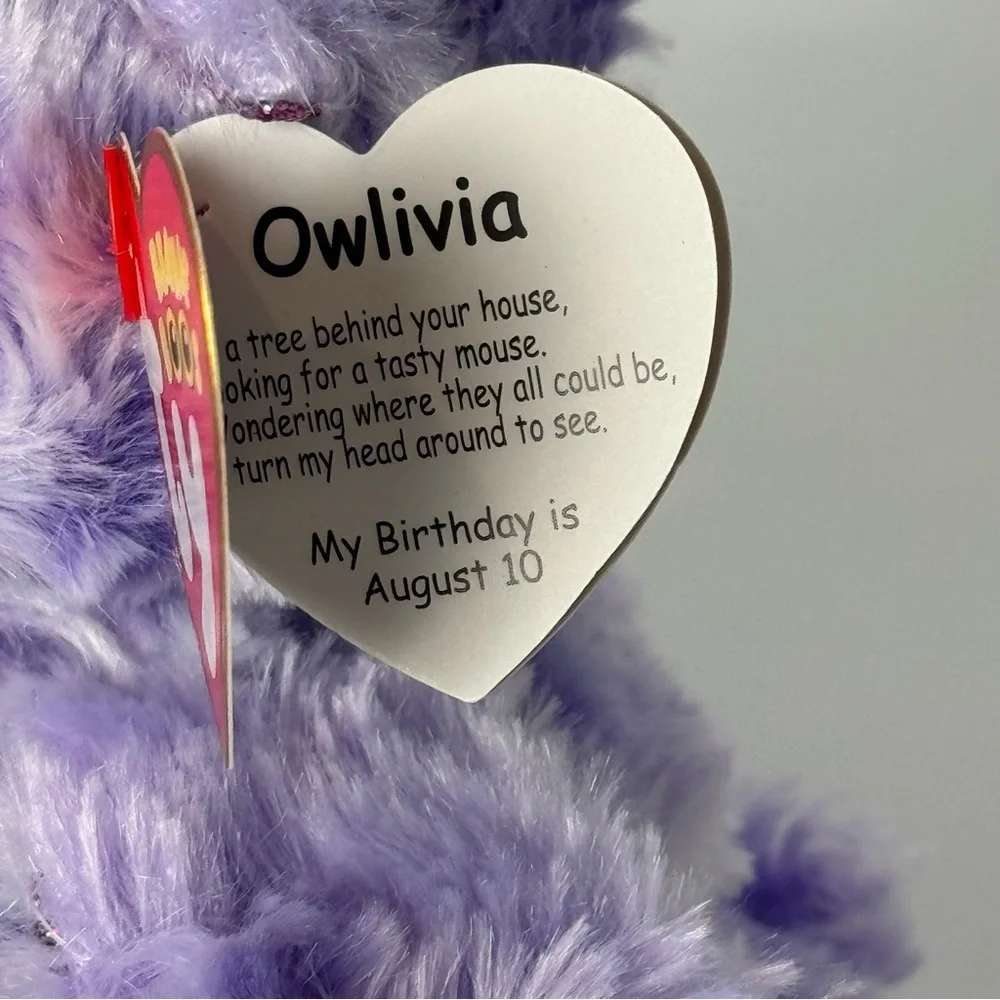 Ty Beanie Boos Owlivia the Purple Owl 5”